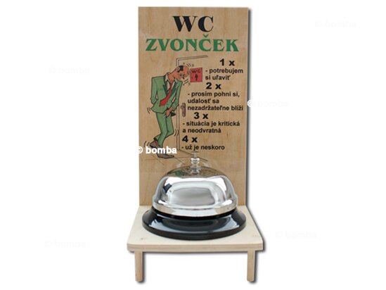 Drewniany dzwonek WC - wersja SK