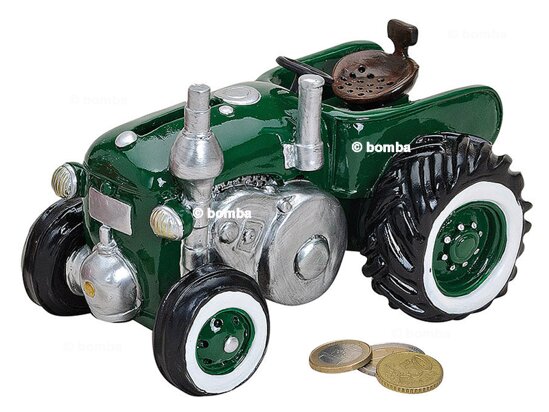 Skarbonka zielony traktor