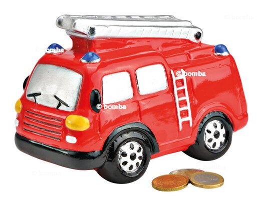 Ceramiczna skarbonka wóz strażacki
