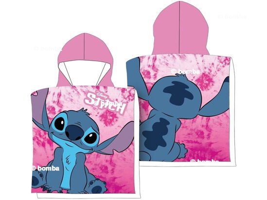 Różowe ponczo dziecięce Lilo i Stitch