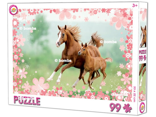 Puzzle dla dzieci Konie - 99 części