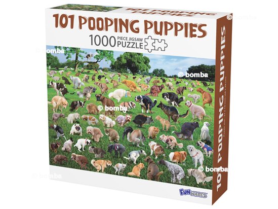 101 szczeniąt robiących kupę - puzzle 1000 części