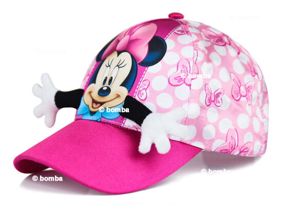 Dziewczęca czapka 3D Minnie Mouse - rozmiar 54