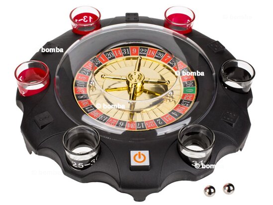 Elektroniczna ruletka alkoholowa z kieliszkami