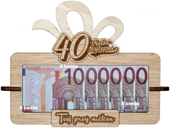 Ramka na pieniądze Twój pierwszy milion 40 SK