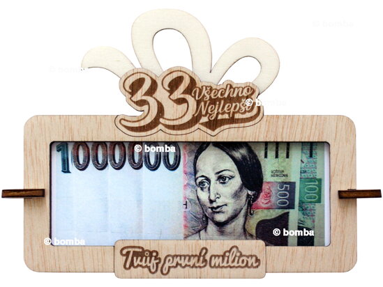 Ramka na pieniądze Twój pierwszy milion 33 CZ