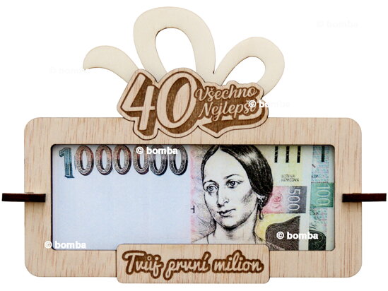 Ramka na pieniądze Twój pierwszy milion 40 CZ