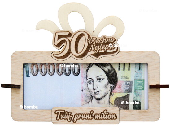 Ramka na pieniądze Twój pierwszy milion 50 CZ