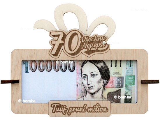 Ramka na pieniądze Twój pierwszy milion 70 CZ