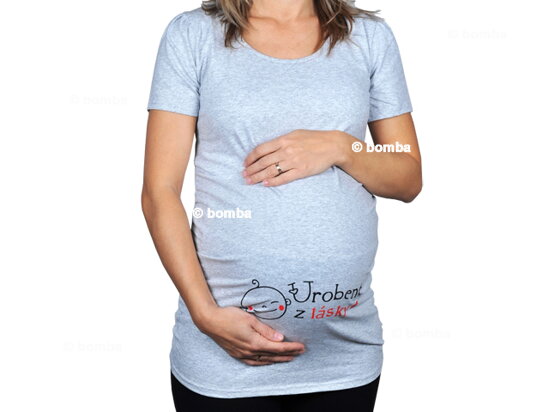 Szara koszulka ciążowa Zrobione z miłości SK
