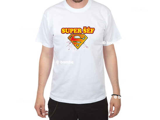 Koszulka Super szef CZ - rozmiar M