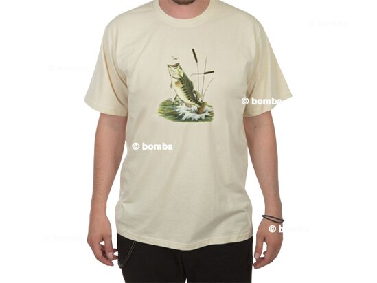 Koszulka wędkarska z rybą - rozmiar L