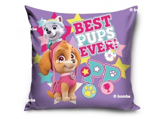 Fioletowa poduszka Paw Patrol Best Pups Ever!