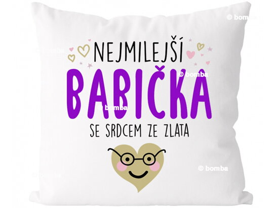 Poduszka Najmilsza babcia CZ
