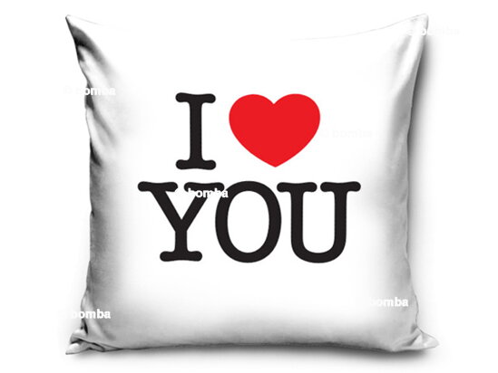 Romantyczna poduszka I Love You