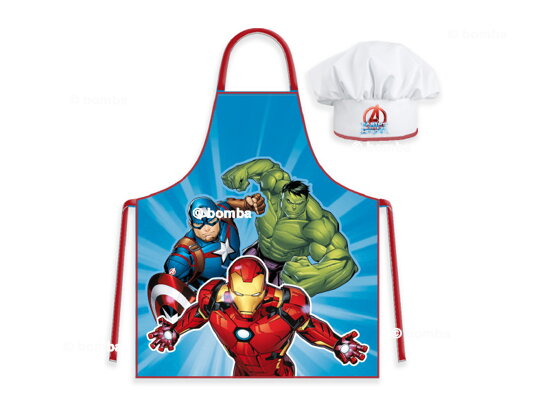 Fartuch dziecięcy z czapką kucharską Avengers