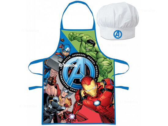Fartuch dziecięcy z czapką kucharską Avengers II