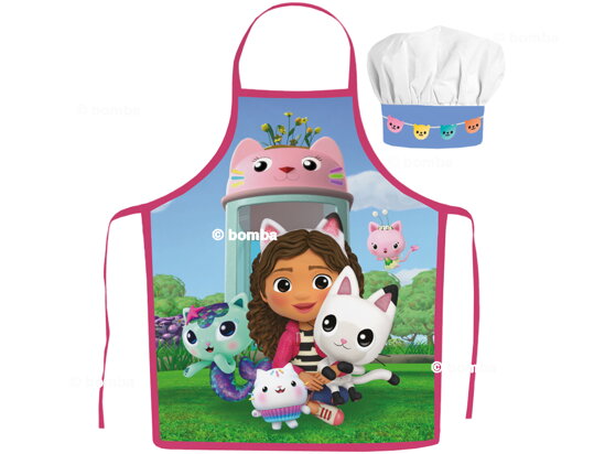 Fartuch dziecięcy z czapką Gabby's Dollhouse