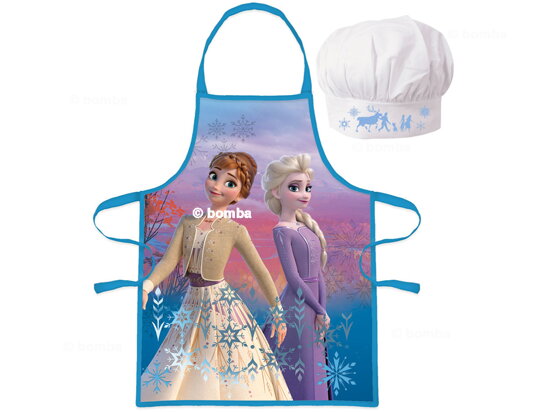 Fartuch dziecięcy z czapką Frozen II - Anna i Elsa