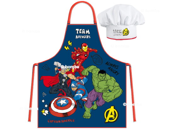Fartuch dziecięcy z czapką Team Avengers