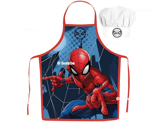 Fartuch chłopięcy z czapką kucharską Spiderman