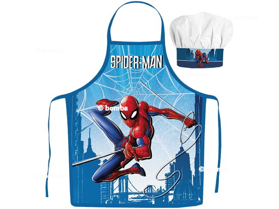 Fartuch chłopięcy z czapką Spiderman Skyline