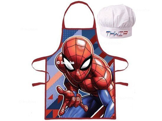 Fartuch dziecięcy z czapką kucharską Spiderman